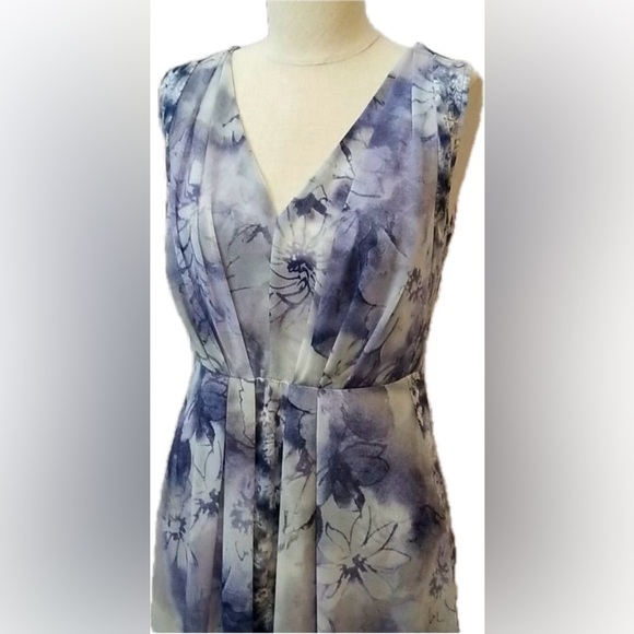 Simply Vera Vera Wang Lavender Patterned maxi Dress, low high asymmetrical - Picture 3 of 7